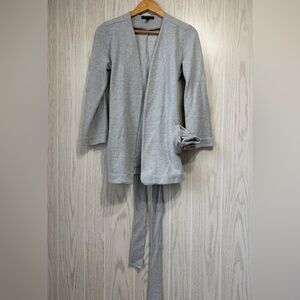 Banana Republic Size S Gray Open Front Tie Back Knit Jacket